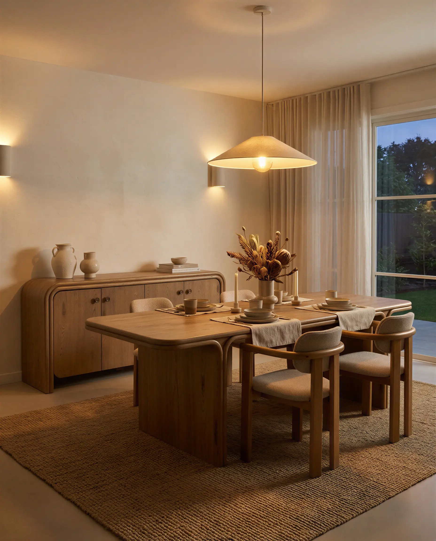 Clara dining table and sideboard in weathered oak