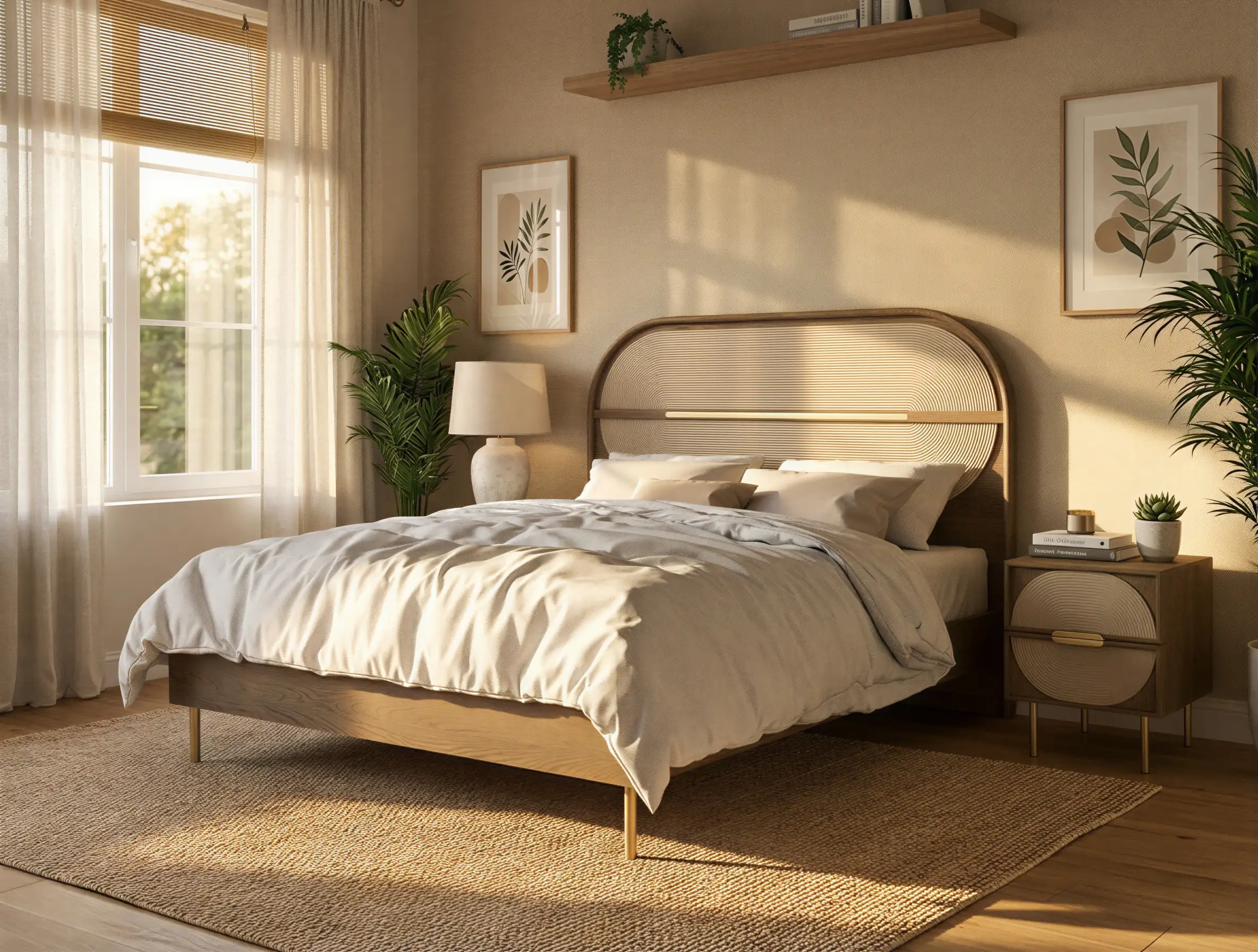 Aruba bedroom range in a warm bedroom